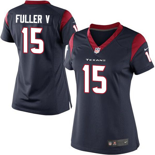 Women's Elite Will Fuller V Nike Jersey Navy Blue Home - #15 NFL Houston Texans